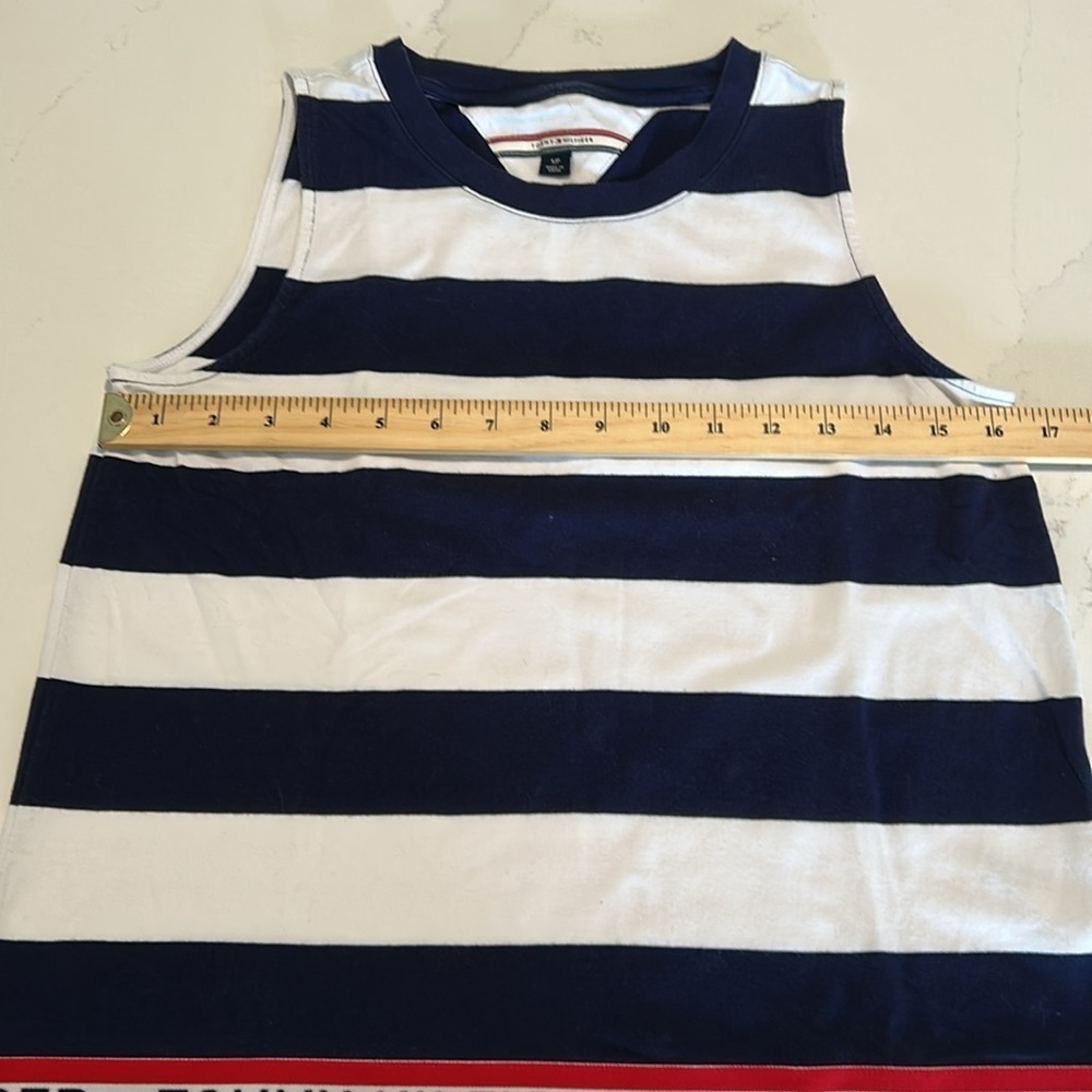 Tommy Hilfiger Bundle Size Small Blue/White Striped Tank Top and polka dot knit - Picture 3 of 10